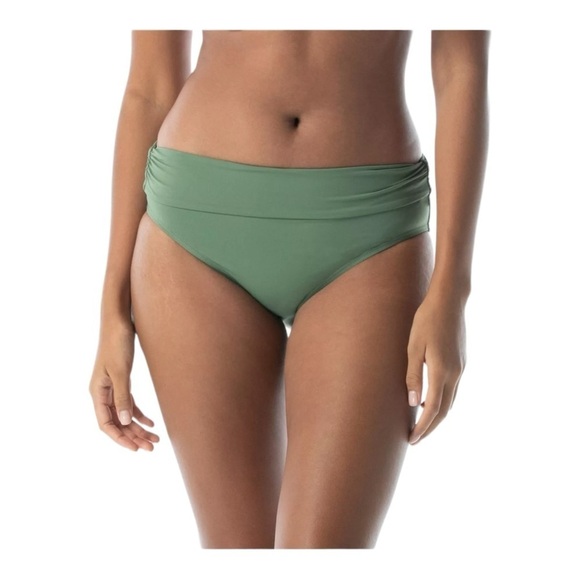 Coco Reef Impulse Rollover Bikini Bottom - Classic Solids in Palm Green NWT - Picture 1 of 8